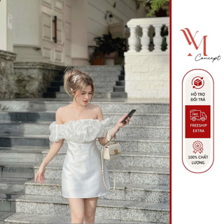 YM Concept Đầm Trễ Vai Bèo Đính Ngọc - D0615