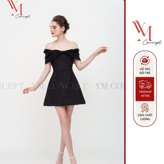 YM Concept Đầm Trễ Vai Phối Xốp - D0621