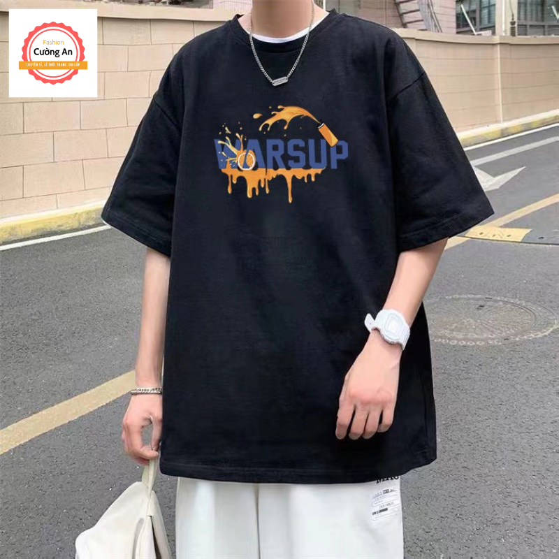 Áo thun nam, áo phông nam tay ngắn, tay lỡ cổ tròn chất cotton dày dặn thoáng mát  ATN055 - Cường An Fashion