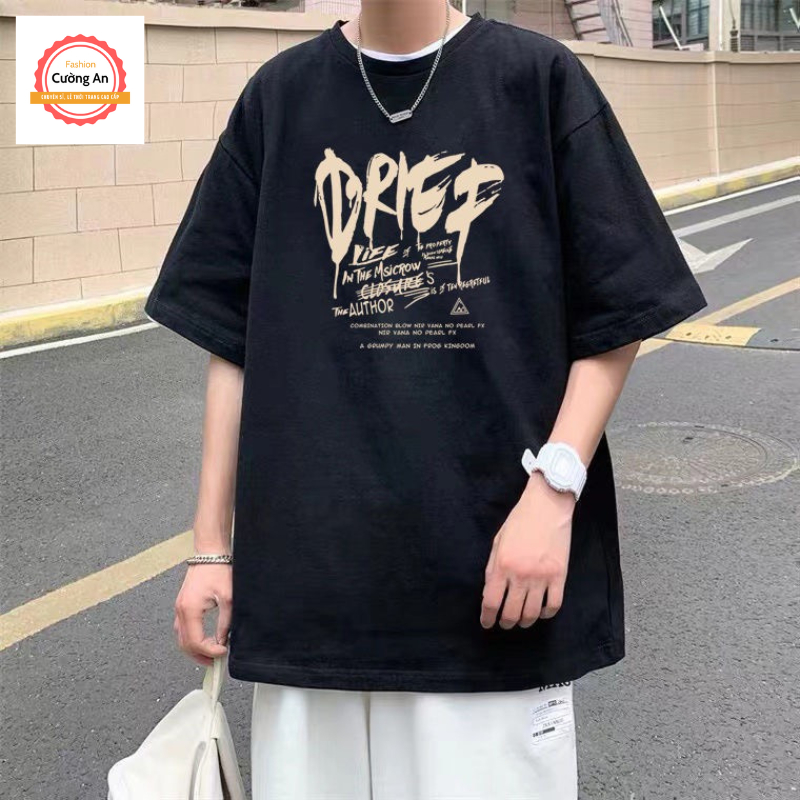 Áo thun nam, áo phông nam tay ngắn, tay lỡ cổ tròn chất cotton dày dặn thoáng mát  ATN057 - Cường An Fashion