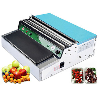 Máy bọc màng thực phẩm HW450, bọc màng co hoa quả, cắt màng tự động cho siêu thị, nhà hàng