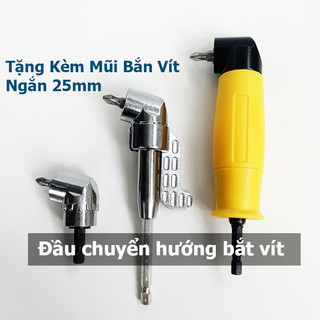 Combo Đầu Chuyển Hướng Bắt Vít 90 độ 105 độ + Đầu Bắn Vít ngắn  - Lắp vào máy Khoan Vặn Vít