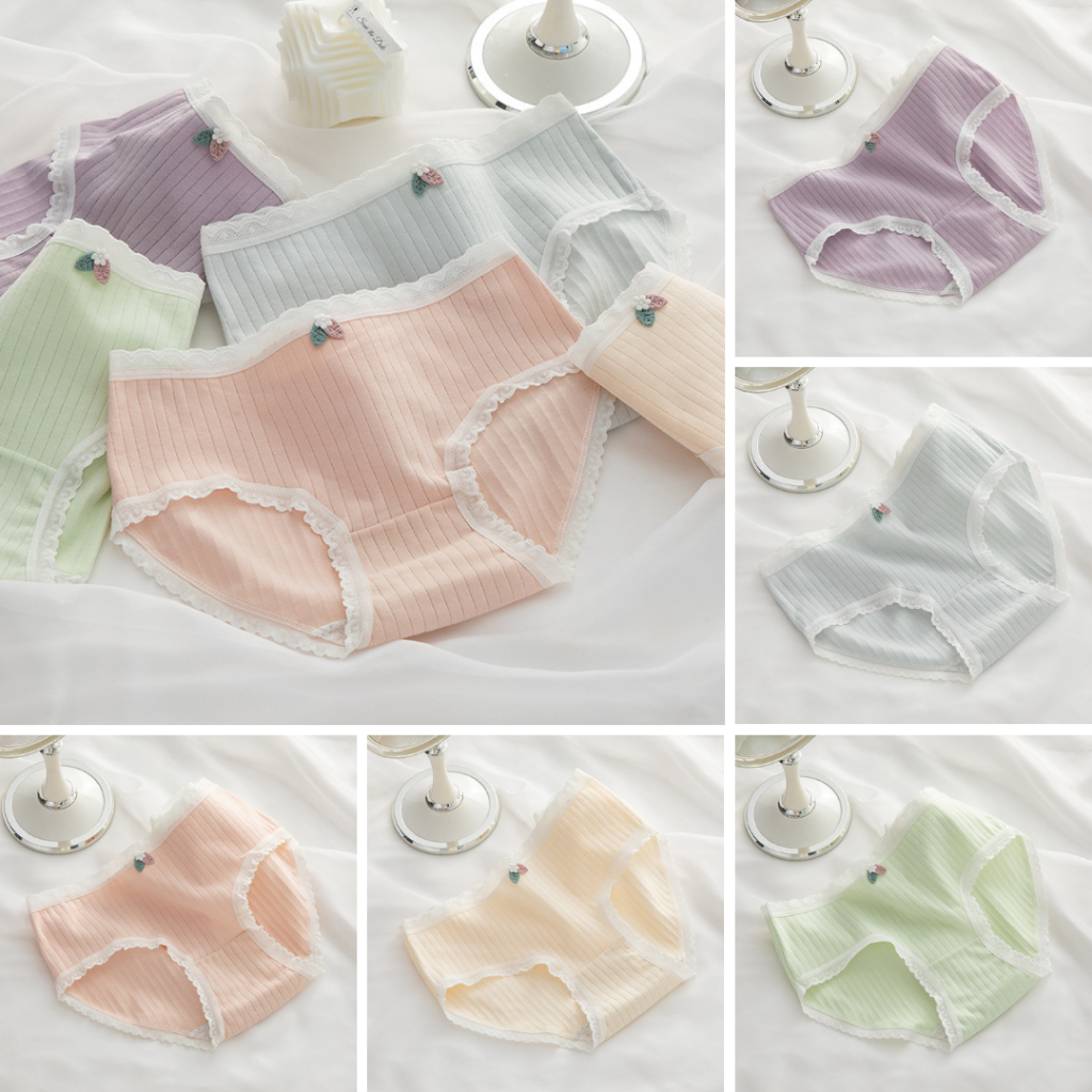 SET 5 Quần Lót Cotton Kháng Khuẩn Thông Hơi Thoáng Khí Thấm Hút Mồ Hôi Thời Tiết TOPBRA
