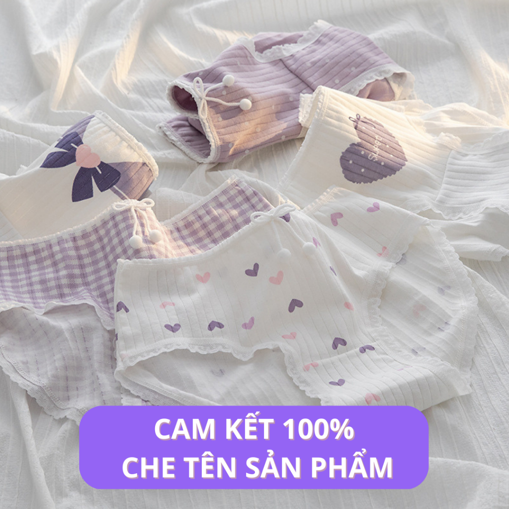 SET 5 Quần Lót Cotton Kháng Khuẩn Thông Hơi Thoáng Khí Thấm Hút Mồ Hôi Thời Tiết TOPBRA