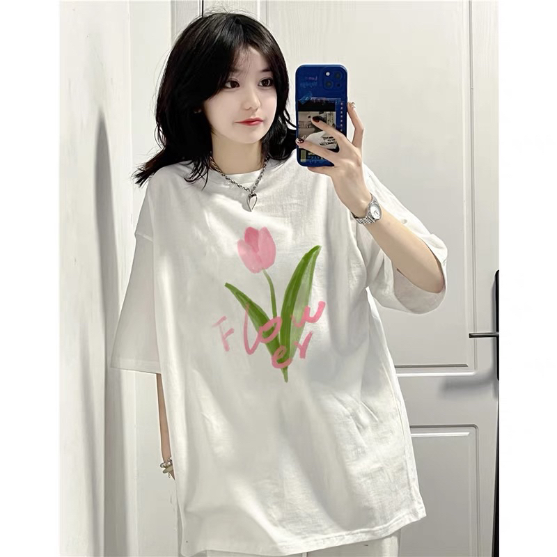 ÁO PHÔNG HOA FLOWER FORM RỘNG TAY LỠ PM11