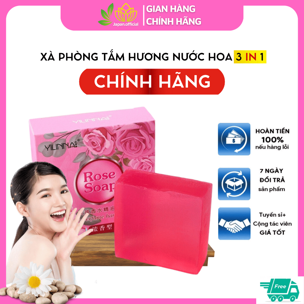 Xà Phòng tắm nước hoa ROSE 3 IN 1 quyến rũ cho nam/nữ