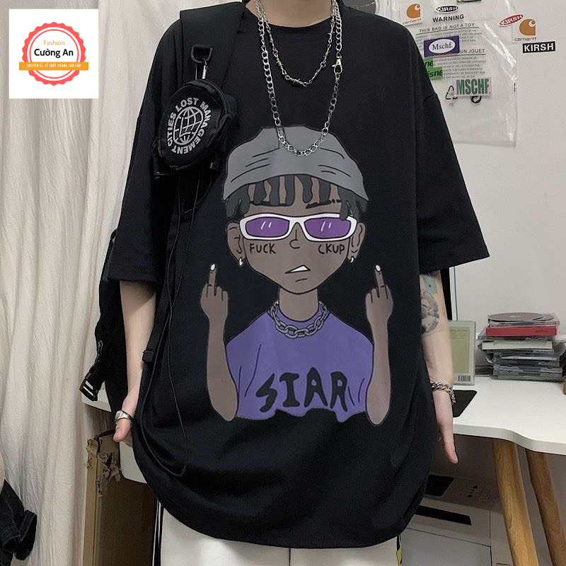 Áo thun nam, áo phông nam tay ngắn, tay lỡ cổ tròn chất cotton dày dặn thoáng mát  ATN060 - Cường An Fashion