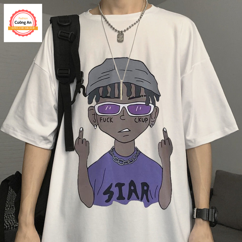 Áo thun nam, áo phông nam tay ngắn, tay lỡ cổ tròn chất cotton dày dặn thoáng mát  ATN060 - Cường An Fashion