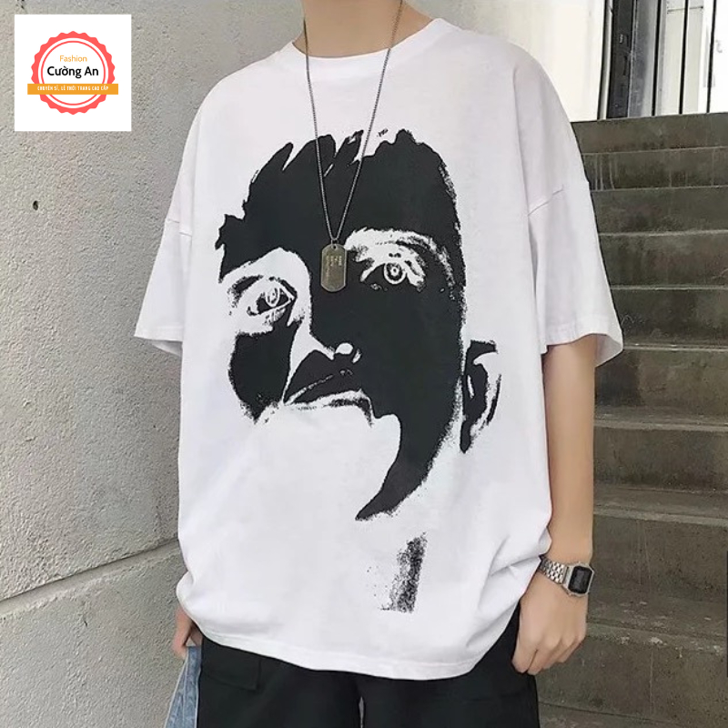 Áo thun nam, áo phông nam tay ngắn, tay lỡ cổ tròn chất cotton dày dặn thoáng mát  ATN060 - Cường An Fashion