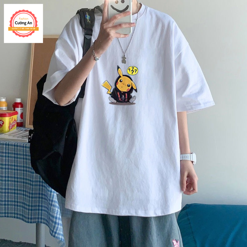 Áo thun nam, áo phông nam tay ngắn, tay lỡ cổ tròn chất cotton dày dặn thoáng mát  ATN062 - Cường An Fashion