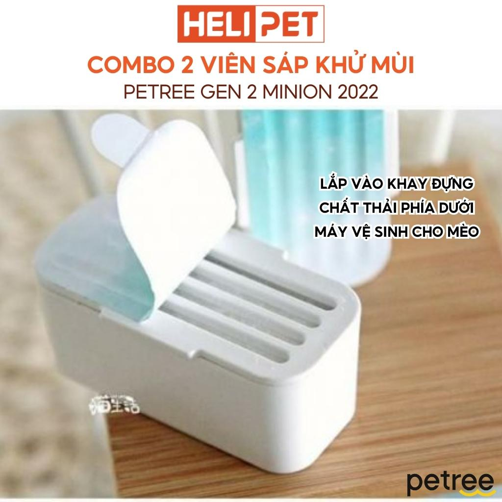 COMBO 2 Cục Khử Mùi Máy Dọn Vệ Sinh Cho Mèo Petree x HeLiPet 2024 Chính Hãng