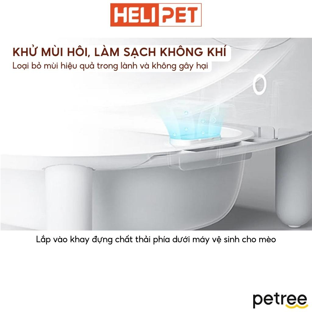 COMBO 2 Cục Khử Mùi Máy Dọn Vệ Sinh Cho Mèo Petree x HeLiPet 2024 Chính Hãng