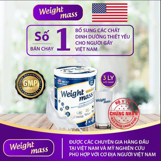 Sữa tăng cân weight mass chính hãng hộp lớn 720g - 400g / sữa tăng cân weight mass hiệu quả chỉ từ 7 ngày