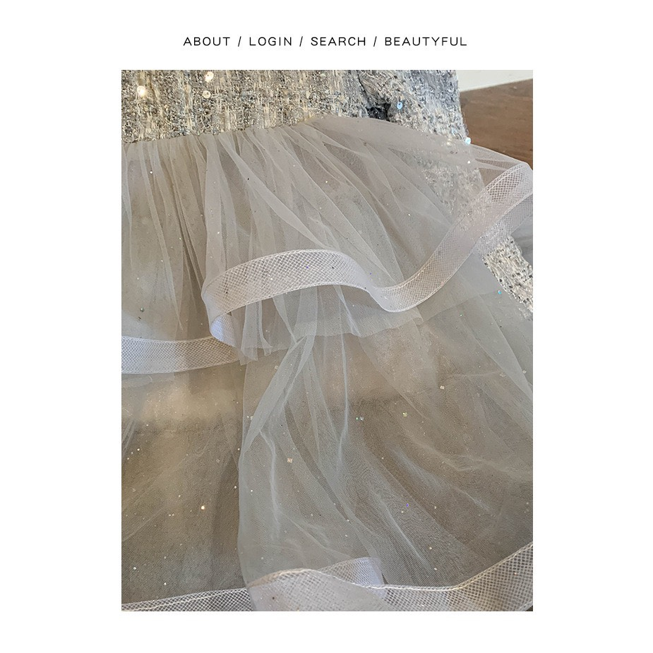 Váy Bồng Vải Tweed Phong Cách Tiểu Thư QCCC Bé Gái