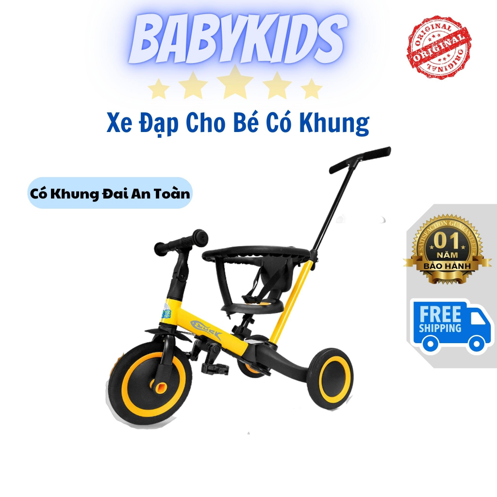 Xe đạp ba bánh thăng bằng kết hợp xe đẩy đa năng 3in 1 cho bé