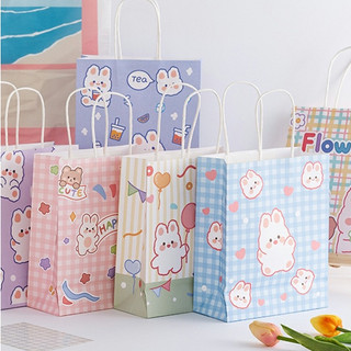 Túi Giấy Đựng Quà, Đồ Dùng Caro Hoạt Hình Version 2