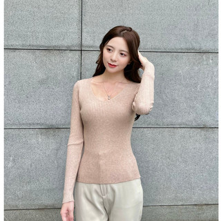 Áo len nữ tay dài cổ tim chất len tăm - 247store- Aolencotim857_P6K12