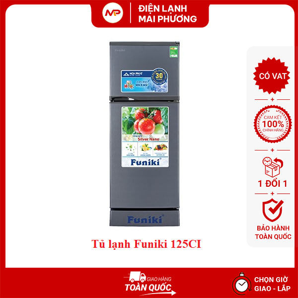 [FREESHIP HN] Tủ Lạnh Funiki Hòa Phát FR-125CI 125 lít - Hàng chính hãng (Bảo hành 30 tháng)