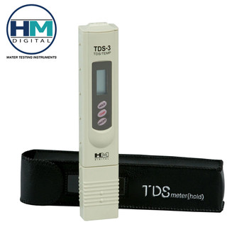 Máy đo tds tds-3, thương hiệu: hm digital, gồm: thân máy, bao đựng - đại diện hm digital tại việt nam
