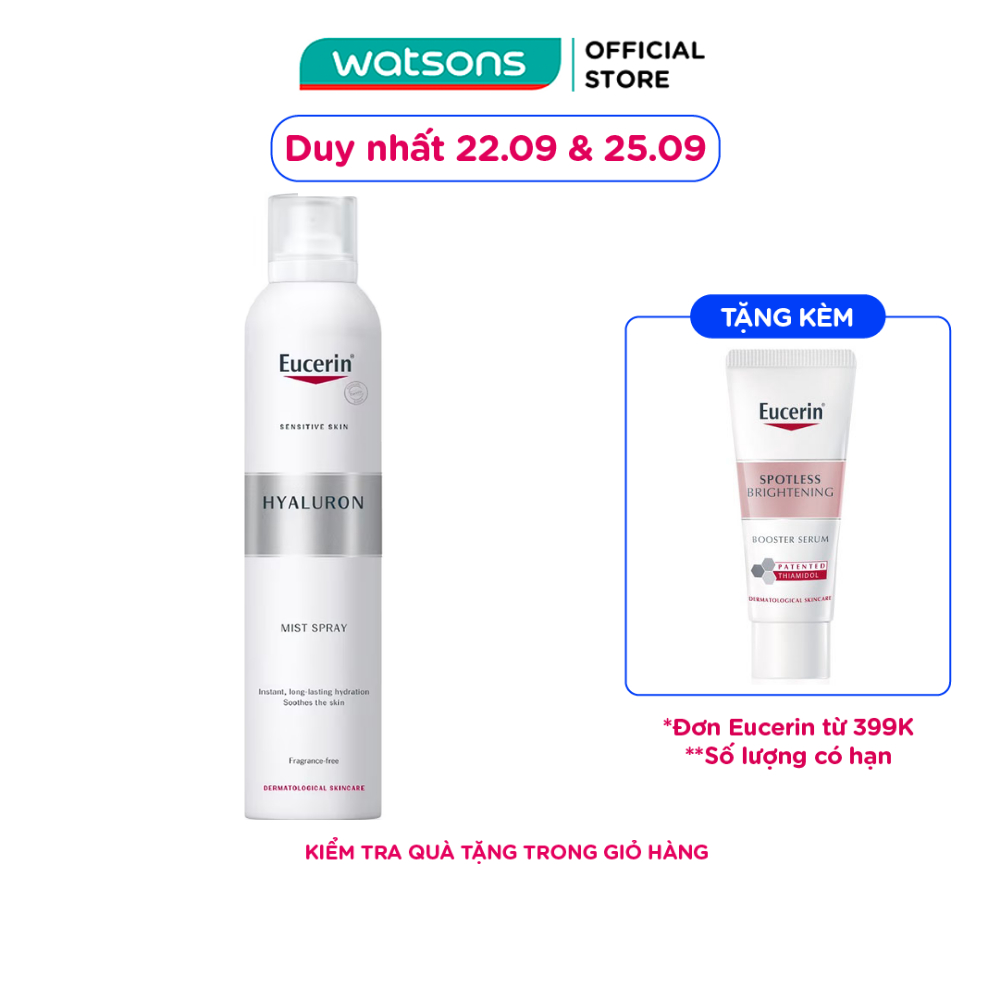 Xịt Dưỡng Ẩm Eucerin Giảm Nếp Nhăn Hyaluron Mist Spray 250ml | BigBuy360 - bigbuy360.vn