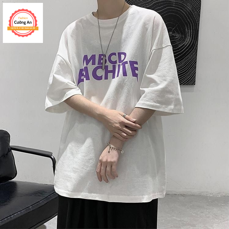 Áo thun nam, áo phông nam tay ngắn, tay lỡ cổ tròn chất cotton dày dặn thoáng mát  ATN066 - Cường An Fashion