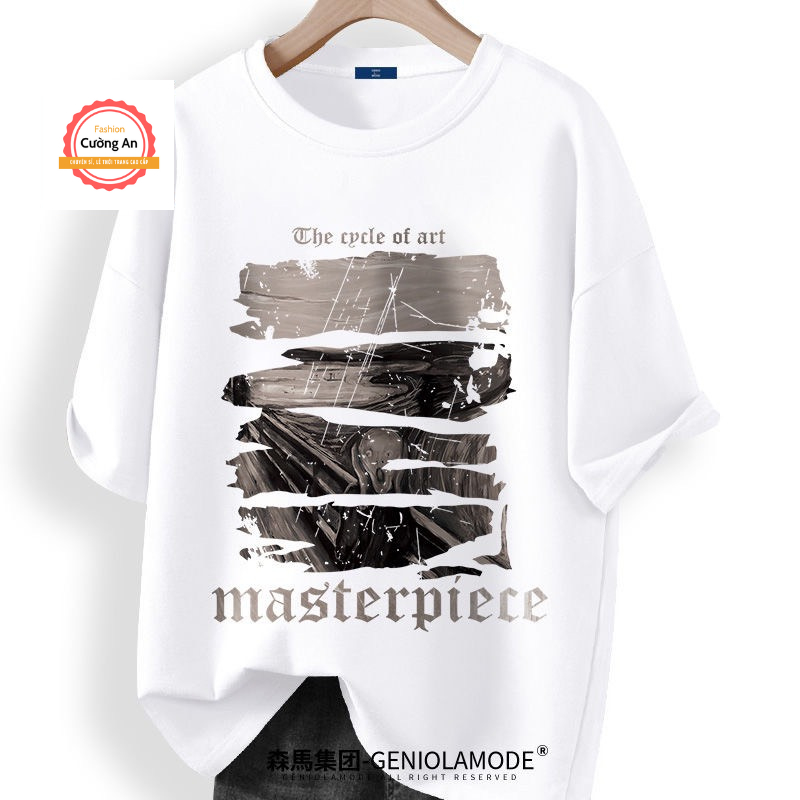 Áo thun nam, áo phông nam tay ngắn, tay lỡ cổ tròn chất cotton dày dặn thoáng mát  ATN066 - Cường An Fashion