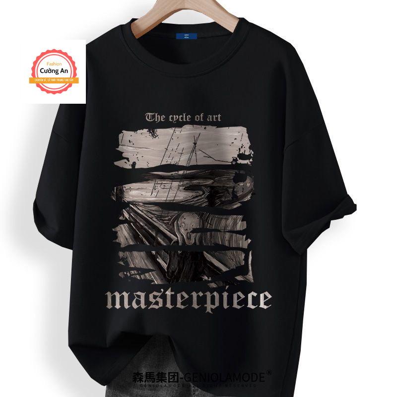 Áo thun nam, áo phông nam tay ngắn, tay lỡ cổ tròn chất cotton dày dặn thoáng mát  ATN066 - Cường An Fashion