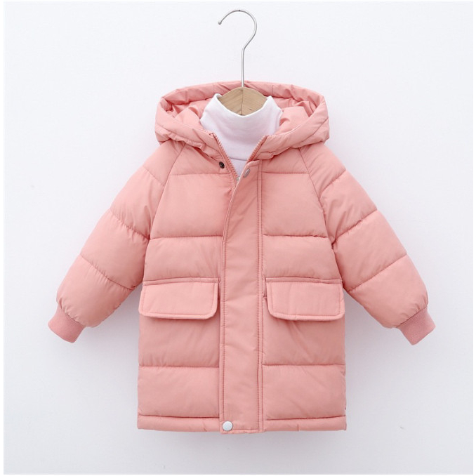 Áo phao mũ dáng dài, Áo Khoác Phao dáng dài cho bé, dày dặn siêu ấm