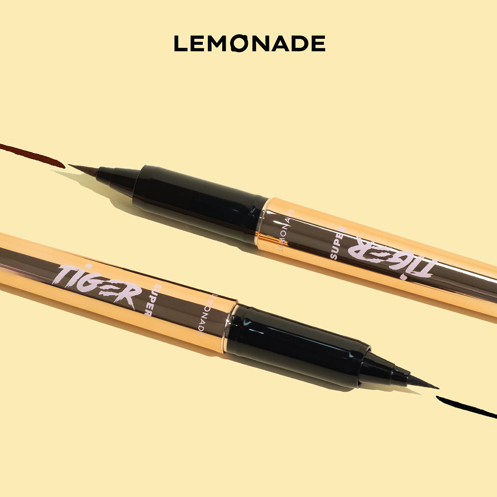 Combo Lemonade bút kẻ mắt SuperTiger Micro Eyeliner 1g và chì kẻ mày 2 đầu Want It Got It 2.75g