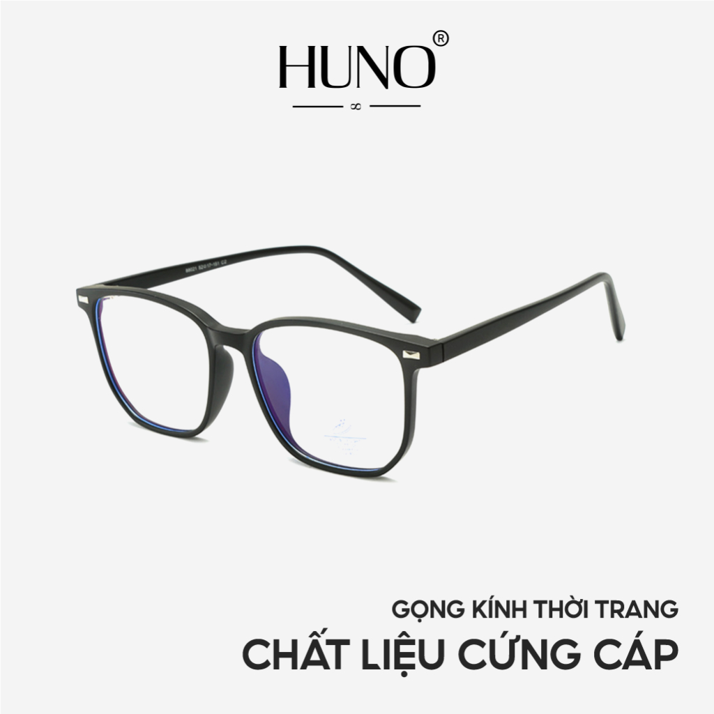 ọng Kính Nam Nữ HUNO Cao Cấp 2023 thiết kế gọng vuông TR90 thời trang chống ánh sáng xanh - K105