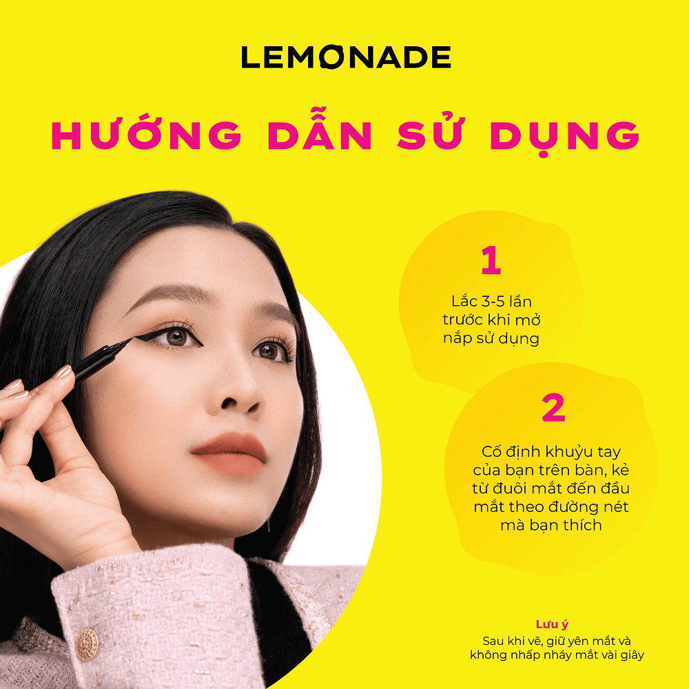 Combo Lemonade bút kẻ mắt SuperNatural 1g và chì kẻ mày 2 đầu Want It Got It 2.75g