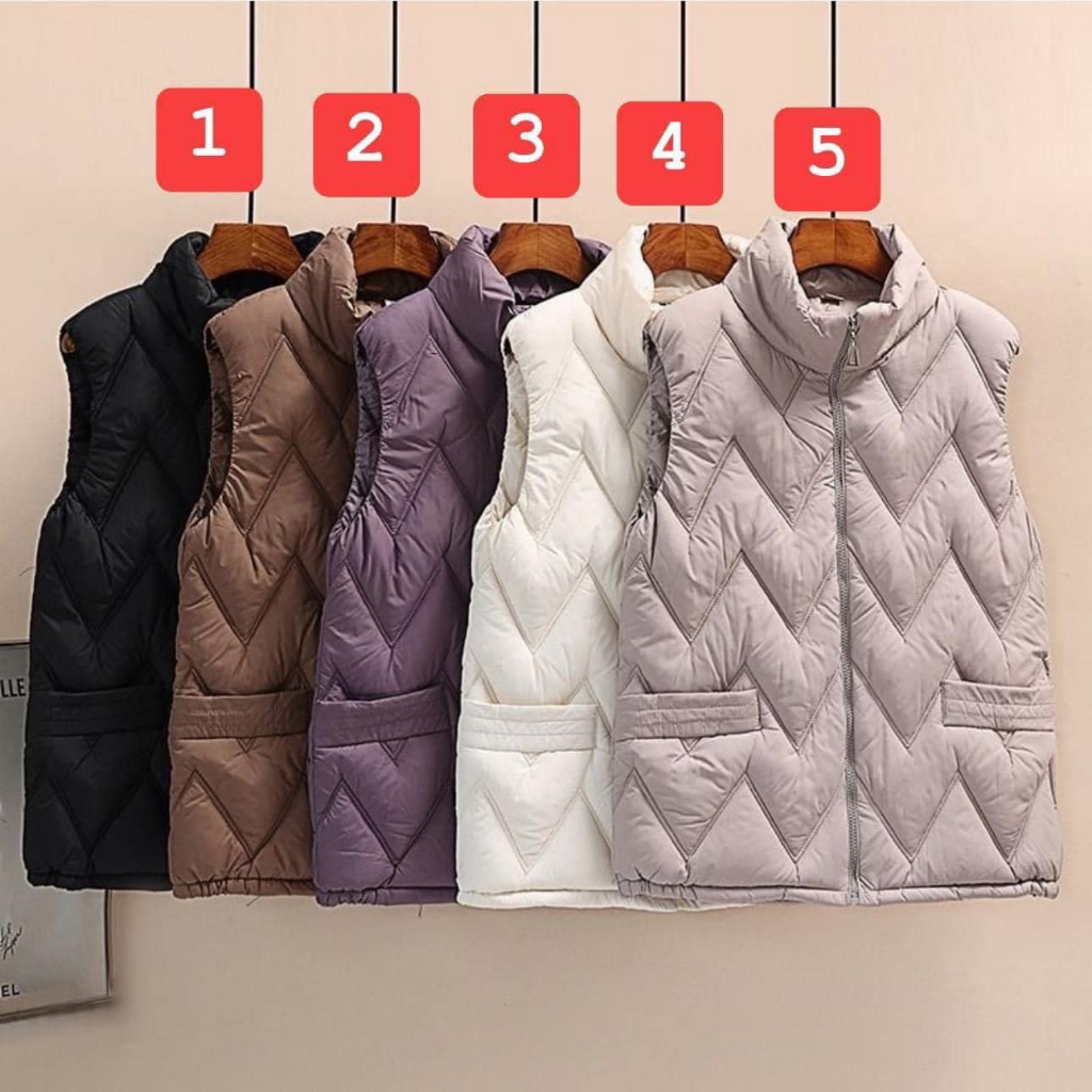 Áo phao ghile chất liệu vải phao nhẹ bên trong trần bông ấm quà ý nghĩa tặng bà tặng mẹ