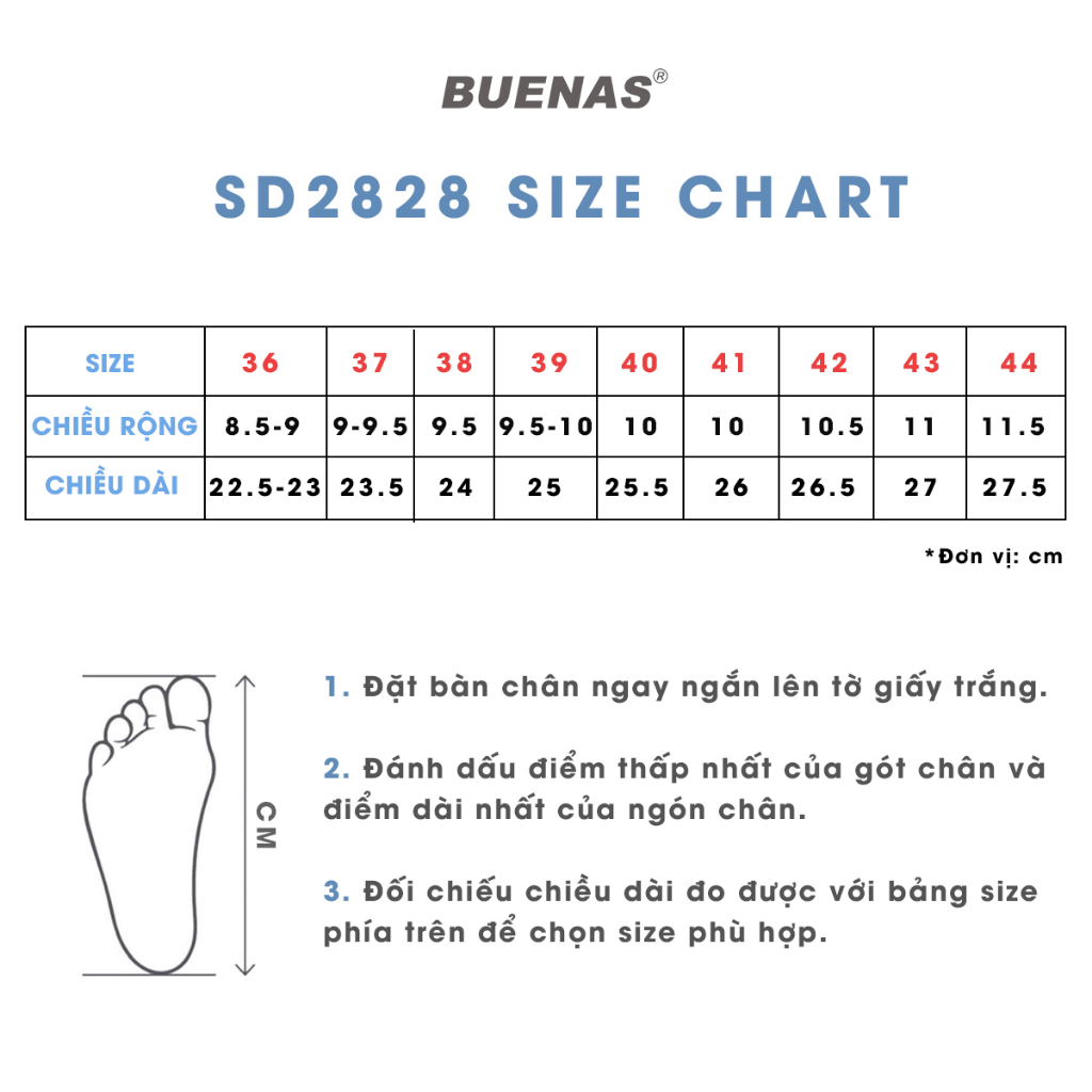 Sandal nam nữ Buenas Alpha 2828 - dép quai hậu học sinh đi học đế cao 3 phân