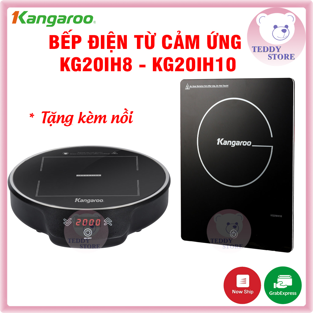 (Tặng kèm nồi) Bếp Điện Từ Đơn Kangaroo KG20IH8/KG20IH10 - Bếp Từ Cảm Ứng Thông Minh Công Suất 2000W