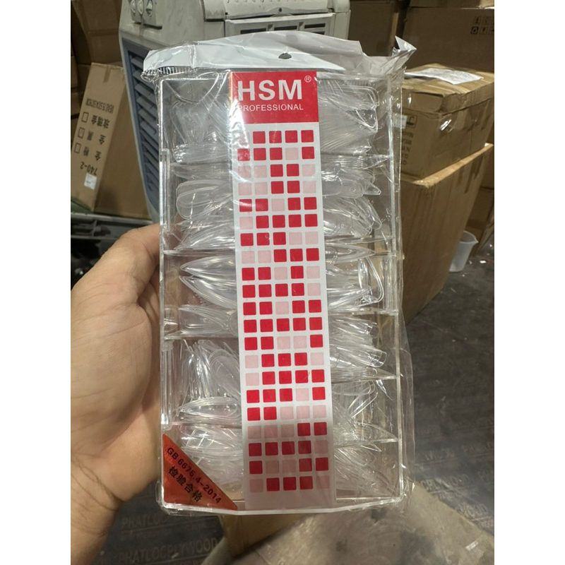 Móng úp ovan bầu ' khay 500 móng đủ size , có màu trong và đục"