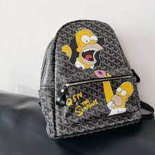 Balo EDMOND MASION MONOGRAM màu trắng tặng ví nhỏ, móc  khóa cún