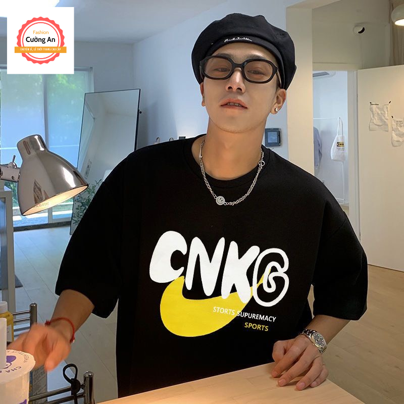 Áo thun nam, áo phông nam tay ngắn, tay lỡ cổ tròn chất cotton dày dặn thoáng mát  ATN072 - Cường An Fashion