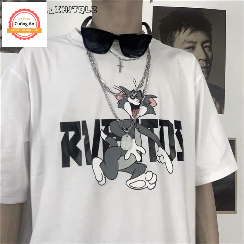 Áo thun nam, áo phông nam tay ngắn, tay lỡ cổ tròn chất cotton dày dặn thoáng mát  ATN072 - Cường An Fashion