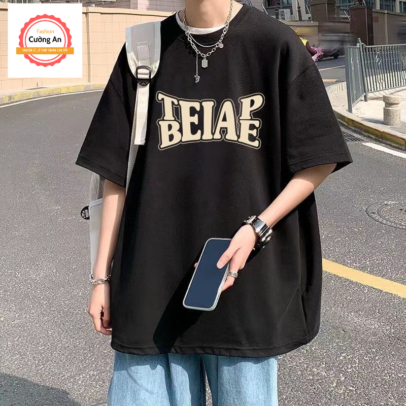 Áo thun nam, áo phông nam tay ngắn, tay lỡ cổ tròn chất cotton dày dặn thoáng mát  ATN072 - Cường An Fashion