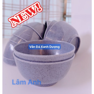 Chén cơm vân đá đen, vân đá xanh, chén cơm trắng melamine