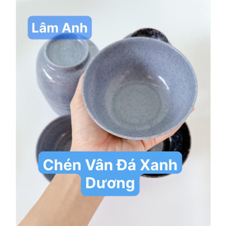 Chén Cơm Vân Đá Đen, Vân Đá Xanh, Chén Cơm Trắng Melamine