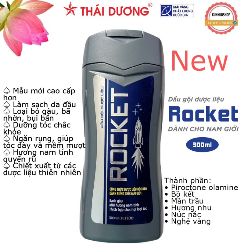 Dầu Gội Dược Liệu Rocket Sao Thái Dương 300ml
