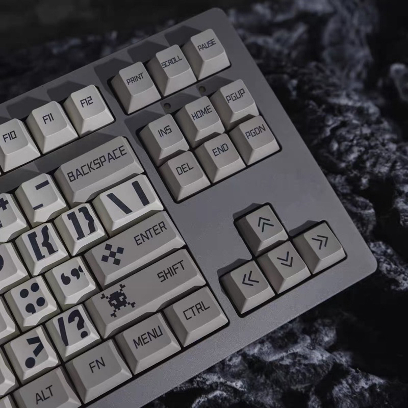 Keycap Retro Big Font cherry profile PBT dyesub bàn phím cơ Mitoby Studio