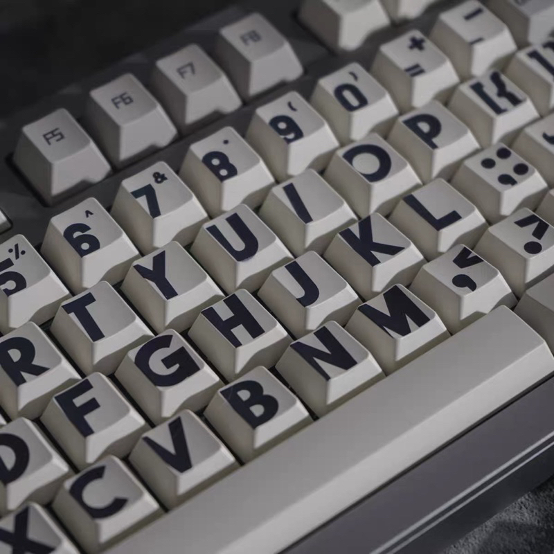 Keycap Retro Big Font cherry profile PBT dyesub bàn phím cơ Mitoby Studio