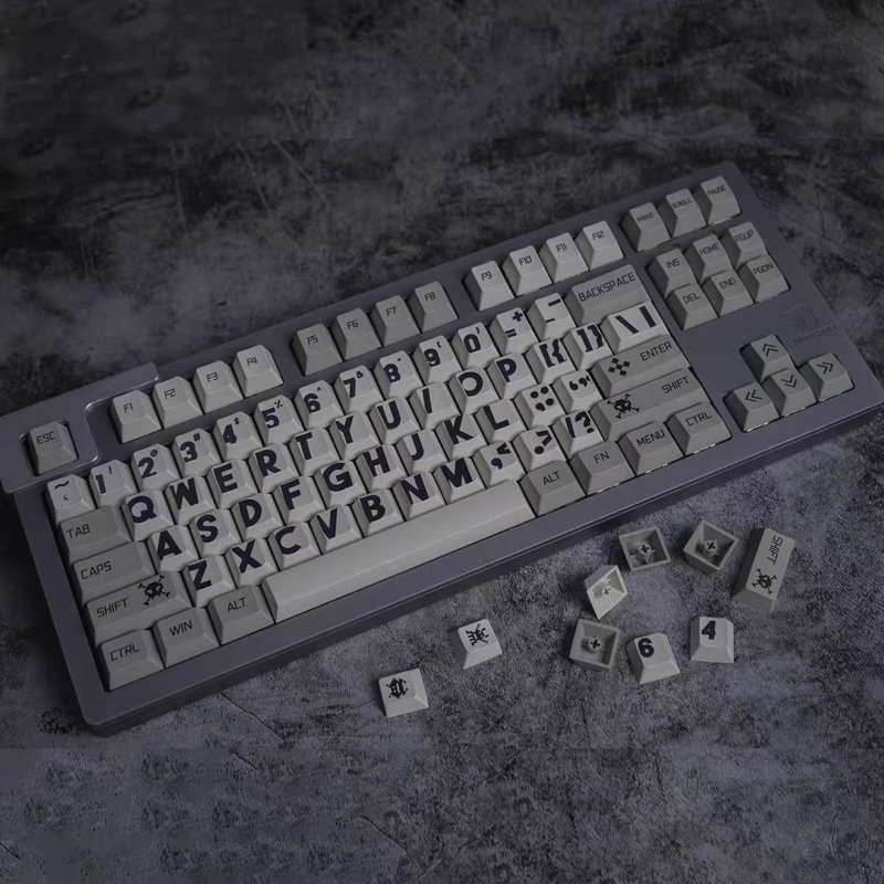 Keycap Retro Big Font cherry profile PBT dyesub bàn phím cơ Mitoby Studio