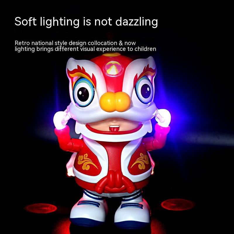 Đồ Chơi Trung Thu Chú Bé Múa Lân Có Đèn Nhạc Vui Nhộn Cho Bé, Quà Tặng Lân Múa Cho Bé Trai Bé Gái.