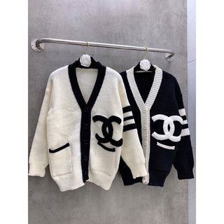 Áo khoác cardigan len che.nel viền tay sọc 2 màu cao cấp