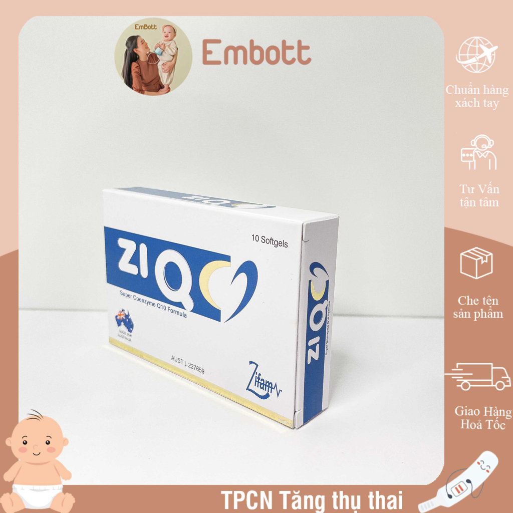 Ziq 10 Hộp 10 viên Tăng thụ thai cho cả nam và nữ EMBOTT22