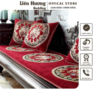 Thảm ghế gỗ tây âu hàng nhập khẩu cao cấp, bộ thảm trải ghế gỗ đủ màu đủ kích thước