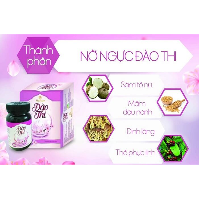 Viên Uống Nở Ngực Đào Thi Tăng Size Vòng 1